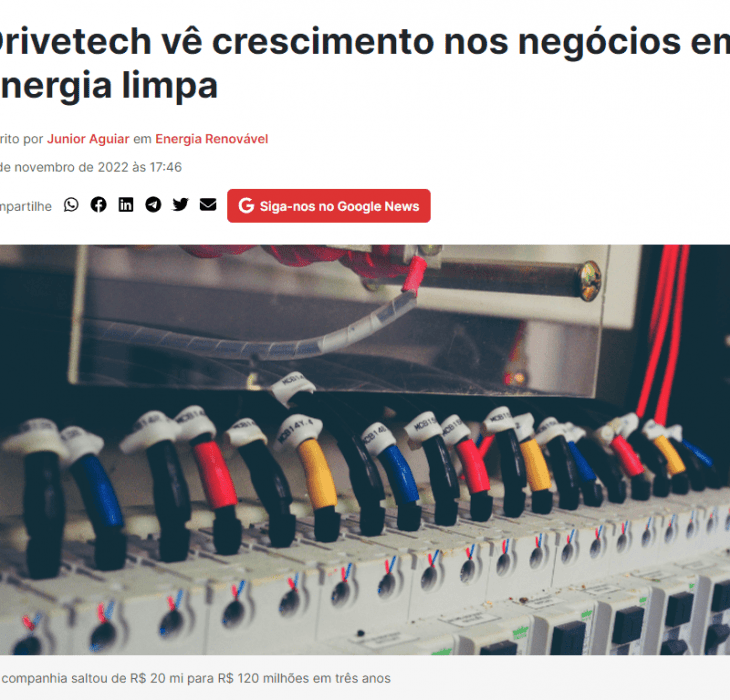 Drivetech vê crescimento nos negócios em tecnologia de energia limpa